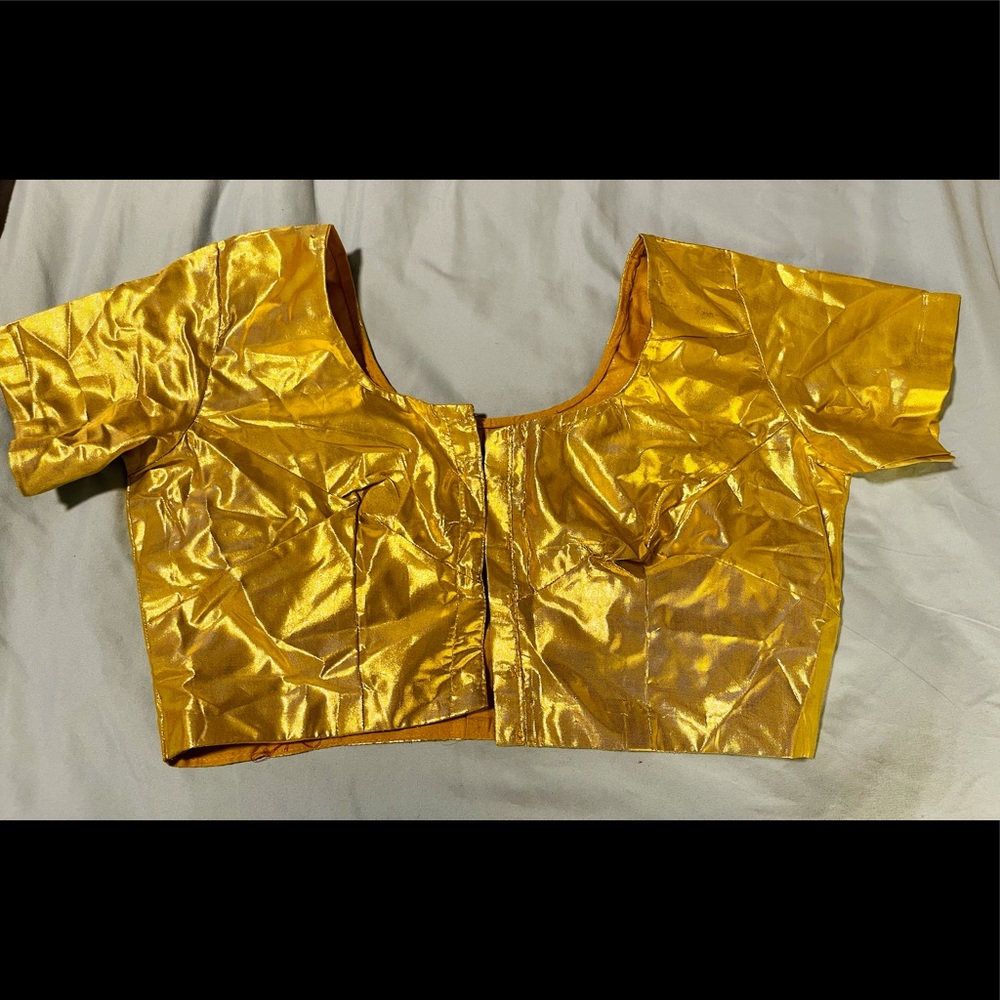 Golden yellow saree blouse size 36